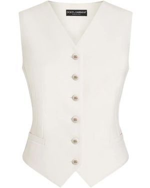 Dolce & Gabbana Buttoned Gilet - White