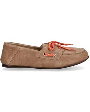 Marc O' Polo Lace-Up Suede Loafers - Brown