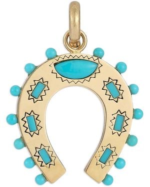 Storrow Jewelry Holly Horseshoe Pendant - Blue