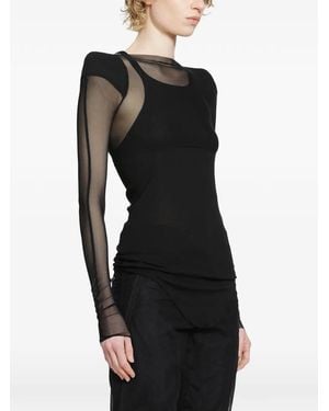 Rick Owens "Helm Top" T-Shirt - Black