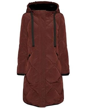 Elena Miro Quilted Hooded Coat - Purple
