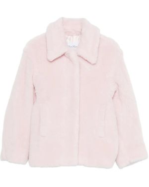 Max Mara Wool Short Coat - Pink