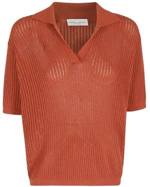 Roberto Collina Camiseta Con Costuras Abiertas - Naranja