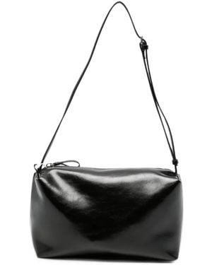Low Classic Bolso De Hombro Con Acabado Brillante - Negro