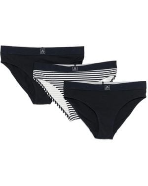 Marc O' Polo Logo-Waistband Briefs (Pack Of Three) - Black