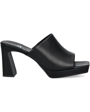 Jeffrey Campbell Square-Toe Block-Heel Sandals - Black