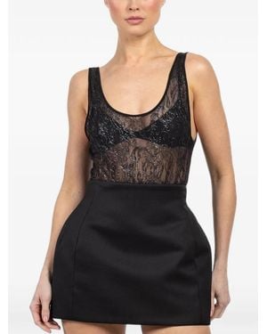 Wardrobe NYC Lace tank bodysuit - Negro