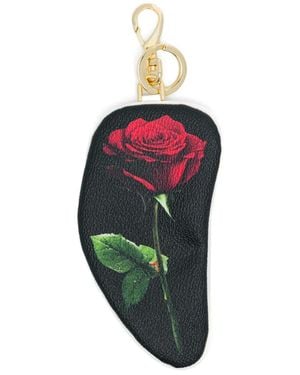 Undercover Rose-Print Key Holder - White