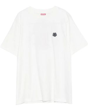 KENZO Boke Flower Flower-Embellished Cotton T-Shirt - White