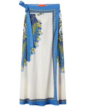 La DoubleJ Sarong Midi Skirt - Blue