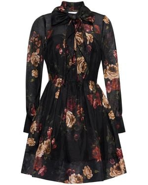 Cara Cara Sonnie Floral-Print Mini Dress - Black