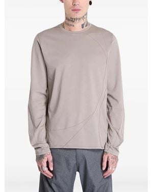 Post Archive Faction PAF T-Shirt En Coton Mélangé - Gris