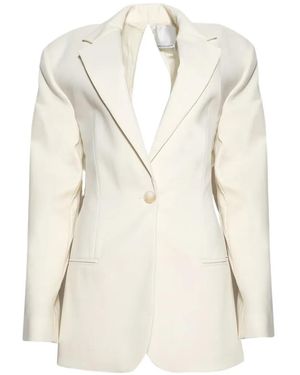 Christopher Esber Bow-Back Twill Blazer - White
