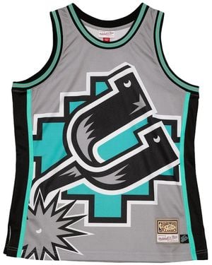 Mitchell & Ness San Antonio Spurs Big Face 5.0 Tank Top - Grey