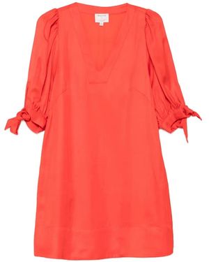 MAISON 123 Bona Bow-Detail Mini Dress - Red