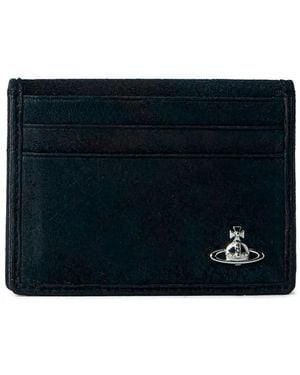 Vivienne Westwood Porte-Cartes En Cuir À Logo - Bleu