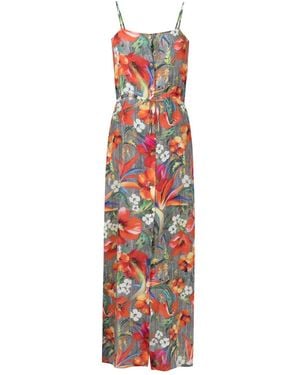 Amir Slama Floral-Pattern Silk Maxi Dress - White