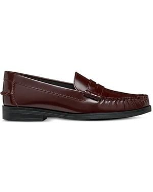 Geox Noemen Polished-Finish Penny Loafers - Brown