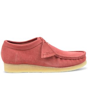Clarks Bottines Wallabee 'Clay' - Rouge