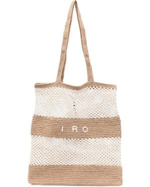 IRO Shopper mit Streifen - Natur