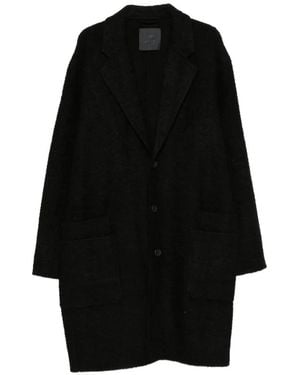 FREI-MUT Notch-Lapel Single-Breasted Coat - Black
