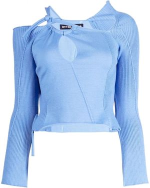 OTTOLINGER Cut-Out-Detailing Knitted Top - Blue