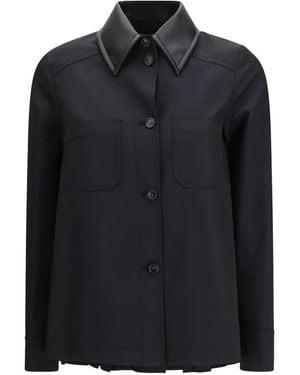 Max Mara Pleated-Back Overshirt - Black