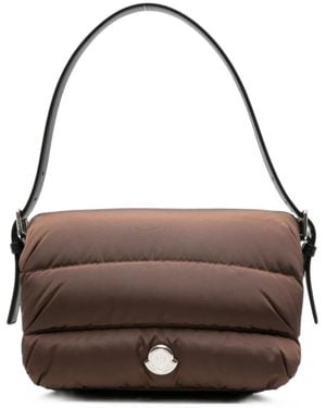 Moncler Quilted Padded Shoulder Bag - Brown