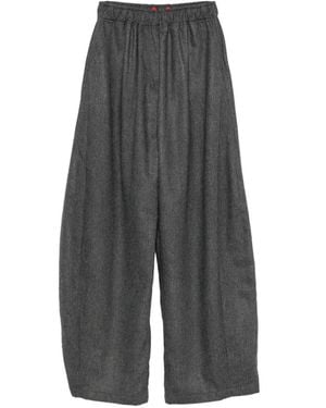 Thelatest Elasticated Wide-Leg Trousers - Grey