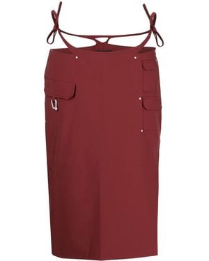 HELIOT EMIL Cut-Out Detailing Midi Skirt - Red