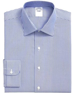 Brooks Brothers Striped Button-Fastening Shirt - Blue
