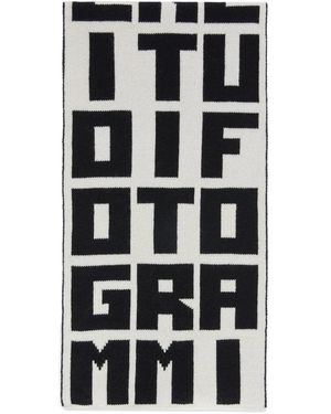 MSGM X Caterina Frongia Jacquard-Knit Scarf - Black