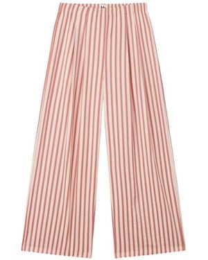 B+ AB Striped Wide-Leg Pants - Pink