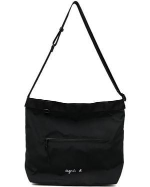 agnès b. Large Fred Shoulder Bag - Black