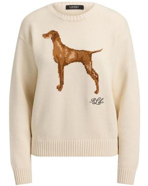 Ralph Lauren 100% Cotton Crewneck Sweater For - White