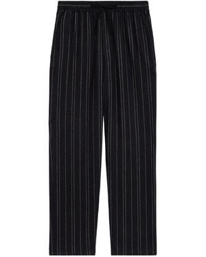Isabel Marant Isaki Hose mit Nadelstreifen - Schwarz