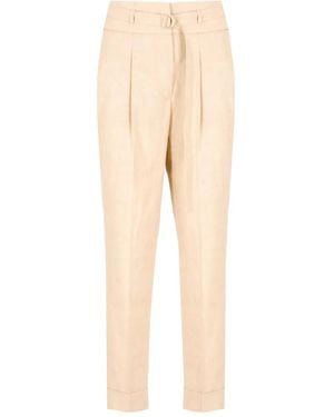 Peserico Broek Met Ceintuur - Naturel