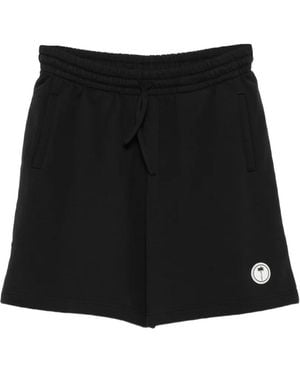 Palm Angels Logo-Patch Drawstring Shorts - Black
