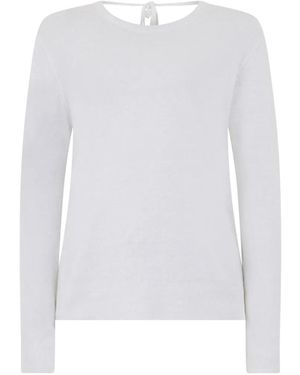 120% Lino Tie-Detail Top - White