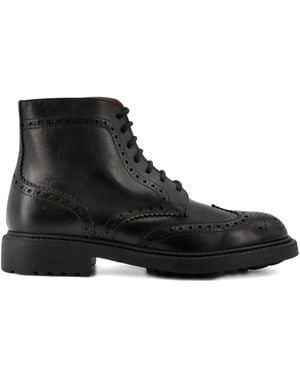 Doucal's Wingtip Triumph Boots - Black