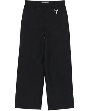 Reese Cooper Clasp-detail Straight-leg Trousers - ブラック