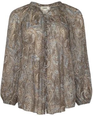 L'Agence Blouse Teagan À Motif Cachemire - Marron