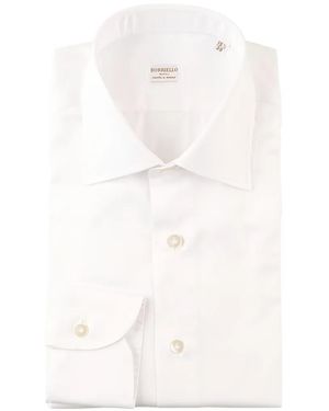 Borriello Spread-Collar Button-Up Shirt - White