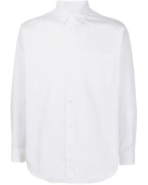 Comme des Garçons Chest-Pocket Long-Sleeves Shirt - White
