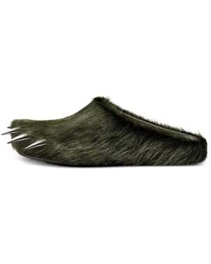 Bravest Studios Mules Bear Claw De Pelo Sintético - Verde