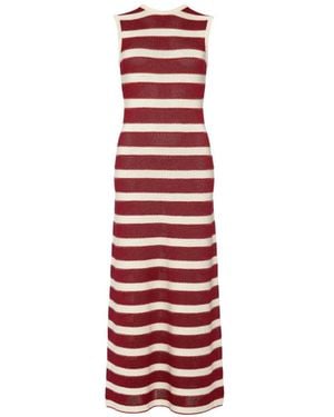 Eres Régulière Striped Open-Back Maxi Dress - Red