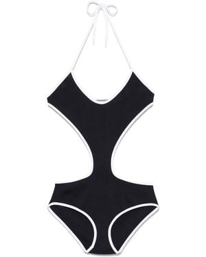 Miu Miu Maillot De Bain En Maille - Noir