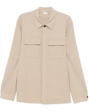 Manuel Ritz Flap-Pocket Long-Sleeve Shirt - Natural