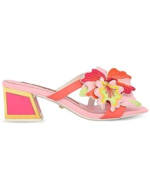 Kat Maconie Sandales Eve À Fleurs Appliquées - Red