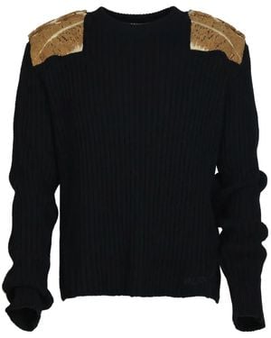 Valentino Garavani Shoulder-Patch Jumper - Black